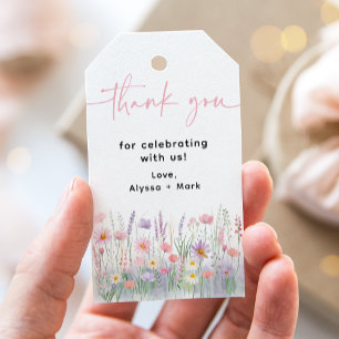 Baby in Bloom Pastel Wildflower Baby shower Cadeaulabel