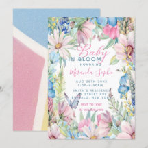 Baby in Bloom Pastel Wildflower Baby shower