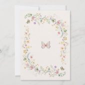 Baby in Bloom Pastel Wildflower Baby shower Kaart (Achterkant)