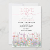 Baby in Bloom Pastel Wildflowers Vrijgezellenfeest Kaart (Voorkant)