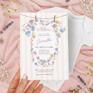 Baby In Bloom Pastelkleurige Klerenlijn Baby Showe Kaart