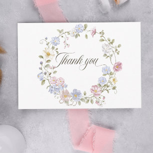 Baby In Bloom Pastelkleurige Wilde Bloemen Baby Sh Bedankkaart