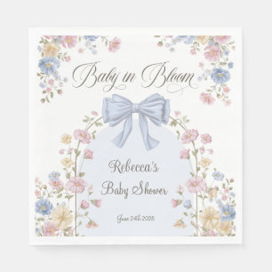 Baby In Bloom Pastelkleurige Wilde Bloemen Baby Sh Servet