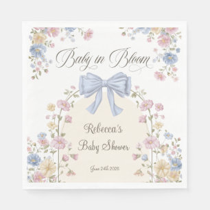 Baby In Bloom Pastelkleurige Wilde Bloemen Baby Sh Servet