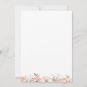 Baby in Bloom Peach Floral Baby shower Kaart (Achterkant)