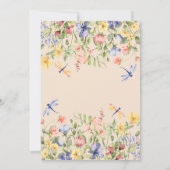 Baby in Bloom Peach Wildflower Baby shower Kaart (Achterkant)