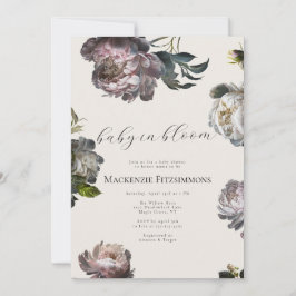 Baby in Bloom Peony Floral Baby Shower Kaart