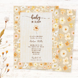 Baby in Bloom persbloemen Uitnodiging