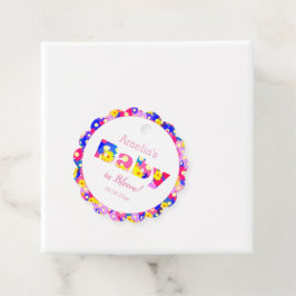 Baby in Bloom Pink Baby shower Bedankjes Labels