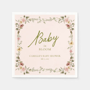 Baby in Bloom Pink Baby shower Servet
