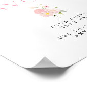 Baby In Bloom Pink Baby Shower Table Sign Poster (Hoek)