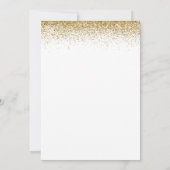 Baby in Bloom Pink Blue Handwrite Gold Confetti Kaart (Achterkant)