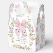 Baby in Bloom Pink Bow Baby Shower Bedankdoosjes (Geopend)
