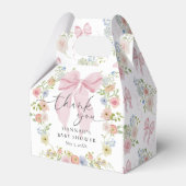 Baby in Bloom Pink Bow Baby Shower Bedankdoosjes (Voorkant Zijde)
