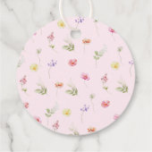 Baby in Bloom Pink Bow Baby shower Bedankt Bedankjes Labels (Achterkant)