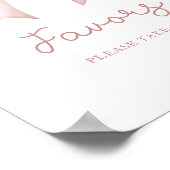 Baby in Bloom Pink Bow Baby shower Favorieten Poster (Hoek)