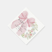 Baby in Bloom Pink Bow Baby shower Servet (Hoek)