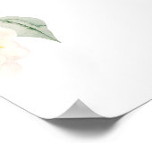 Baby in Bloom Pink Bow Baby shower Welkom Poster (Hoek)