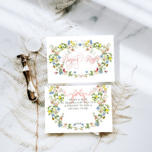 Baby in Bloom Pink Bow Bloemen Meisje Baby shower Informatiekaartje