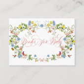 Baby in Bloom Pink Bow Bloemen Meisje Baby shower Informatiekaartje (Voorkant)
