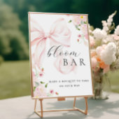 Baby in Bloom Pink Bow Boeket Bar Poster