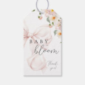 Baby in Bloom Pink Bow Cadeaulabel (Voorkant)
