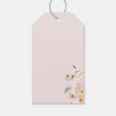 Baby in Bloom Pink Bow Cadeaulabel (Achterkant)
