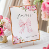 Baby in Bloom Pink Bow Favors Poster
