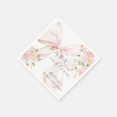 Baby in Bloom Pink Bow Servet (Hoek)