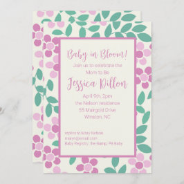 Baby in Bloom Pink Daisies Baby shower Kaart