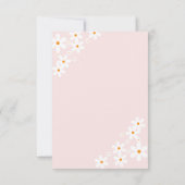 Baby in Bloom Pink Daisy Baby shower Invitation Bedankkaart (Achterkant)