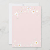 Baby in Bloom Pink Daisy Baby shower Invitation Kaart (Achterkant)