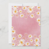 Baby in Bloom Pink Daisy Baby shower Invitation Kaart (Achterkant)