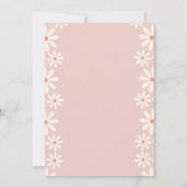 Baby in Bloom Pink Daisy Baby shower Invitation Kaart (Achterkant)