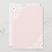Baby in Bloom Pink Daisy Baby shower Invitation Kaart (Achterkant)