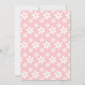 Baby in Bloom Pink Daisy Baby shower Invitation Kaart (Achterkant)