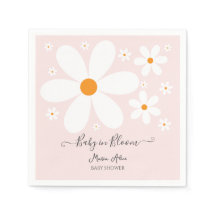 Baby in Bloom Pink Daisy Baby shower Invitation