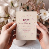 Baby in Bloom Pink Daisy Baby shower Kaart