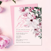 Baby in Bloom Pink Floral Baby shower Kaart
