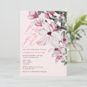 Baby in Bloom Pink Floral Baby shower Kaart (Staand voorkant)