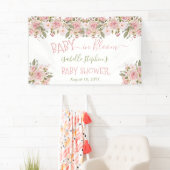 Baby in Bloom Pink Floral Baby shower Spandoek (Insitu)