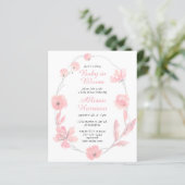 Baby in Bloom Pink Floral Budget Shower (Staand voorkant)