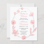 Baby in Bloom Pink Floral Budget Shower (Voorkant)