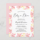 Baby in Bloom Pink Floral Budget Shower (Voorkant / Achterkant)