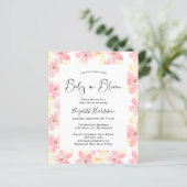 Baby in Bloom Pink Floral Budget Shower (Staand voorkant)