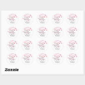 Baby in Bloom Pink Floral Cute Script Ronde Sticker (Vel)