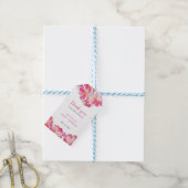 Baby in Bloom Pink Floral Dank u Waterverf Cadeaulabel (Met Touw)