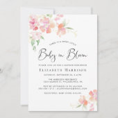 Baby in Bloom Pink Floral Shower Kaart (Voorkant)