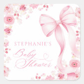 Baby in Bloom Pink Floral Stickers  (Voorkant)
