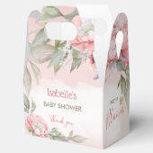 Baby in Bloom Pink Girl Baby shower Gable Bedankdoosjes (Geopend)